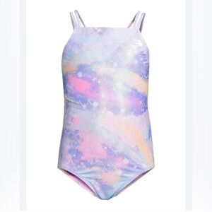 New Wonder Nation Girls Mermaid Swimsuit, 1-Piece, Size 14-16 XL Plus